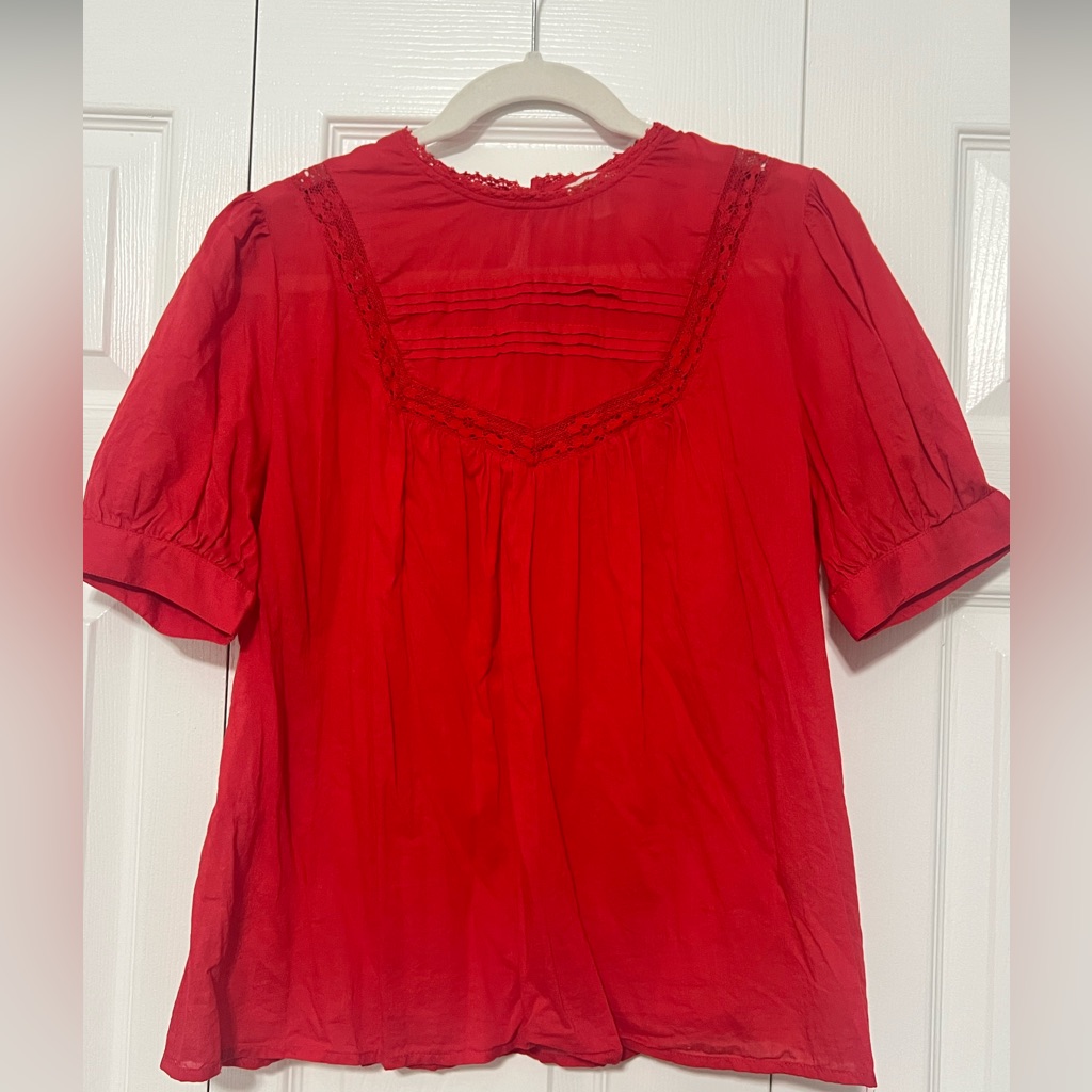 Hinge Red Blouse